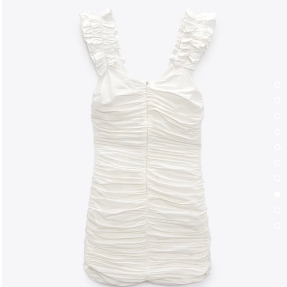 Zara Draped Linen Blend Dress. NWT. Size Medium. - Picture 11 of 14